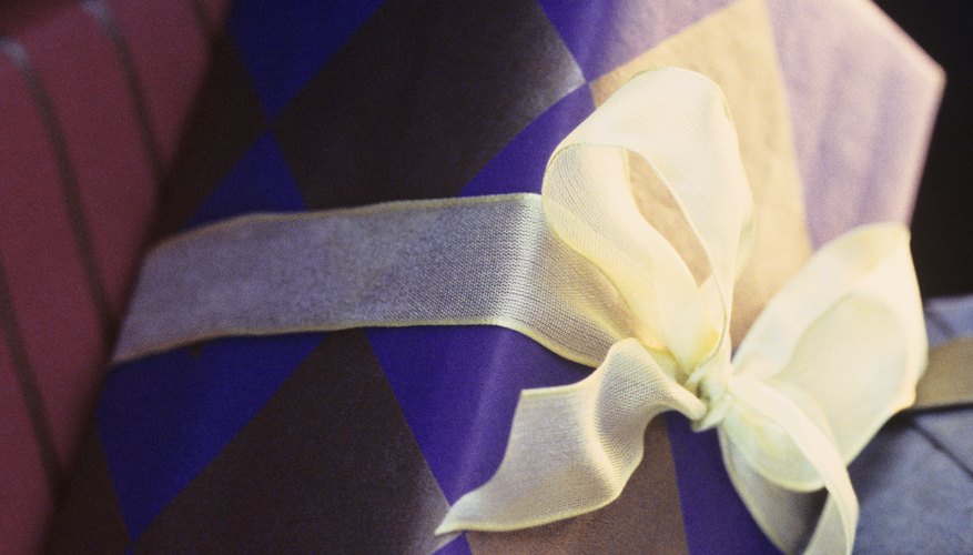 Wrapped present with bow.