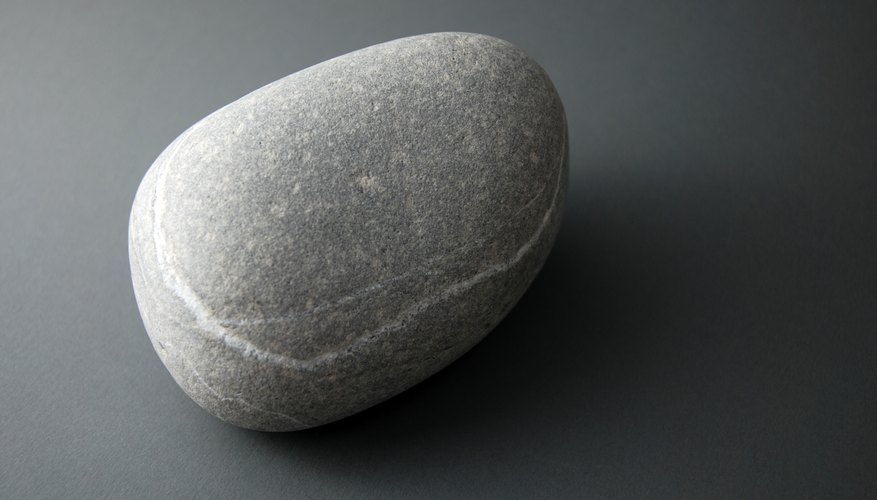 Grey stone paperweight.