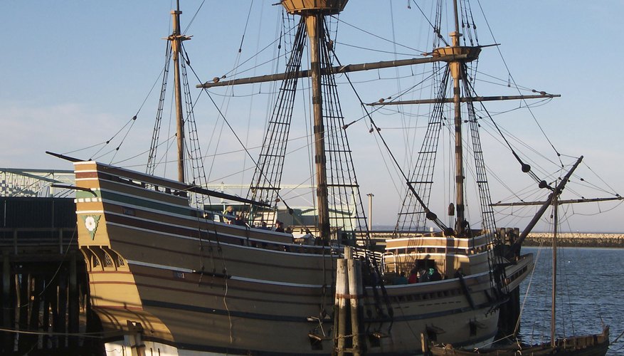 Mayflower replica ship in water