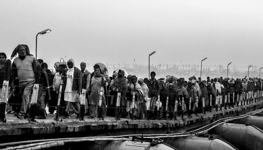 The bathing ritual of Kumbh Mela attracted over 100 million people in 2013.