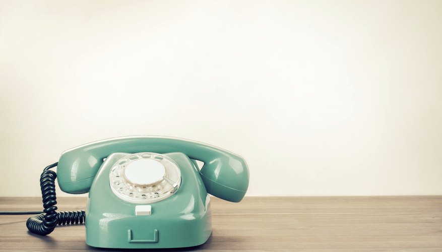 A 1960's era rotary telephone.