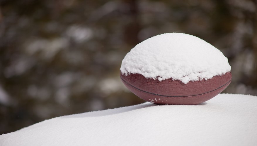 Football in snow