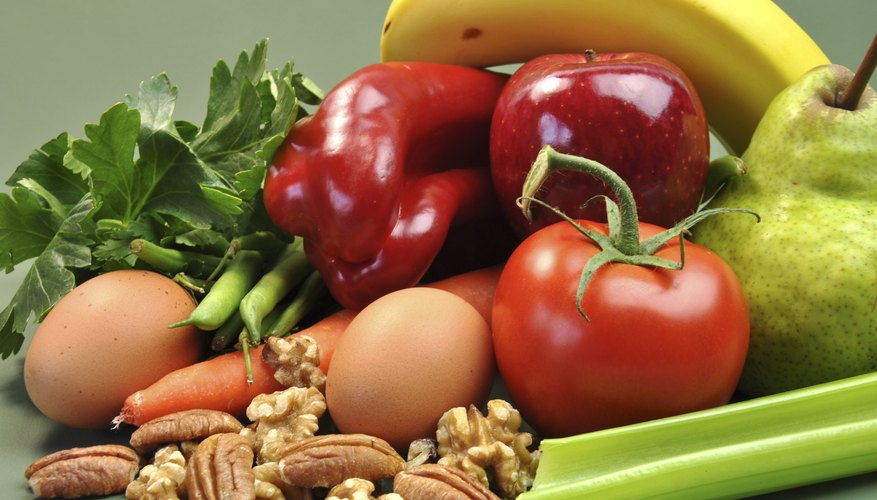 Group of healthy nutritional options