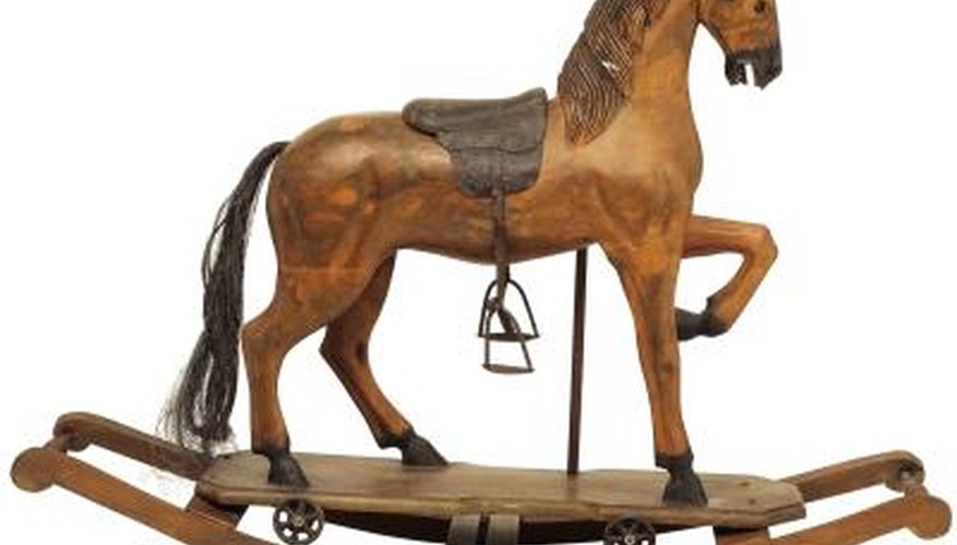 Traditional rocking horses have tails made from horse hair.