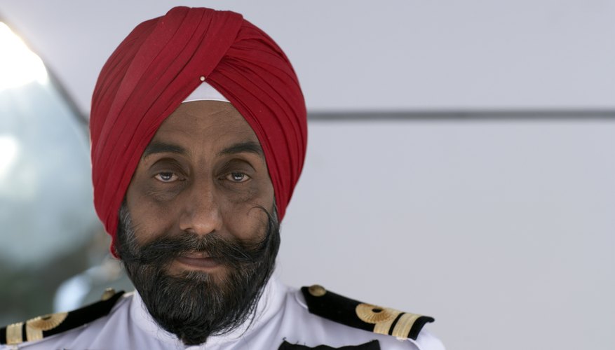 Sikhs cover their heads when entering a gudwara, with turban or headscarf.