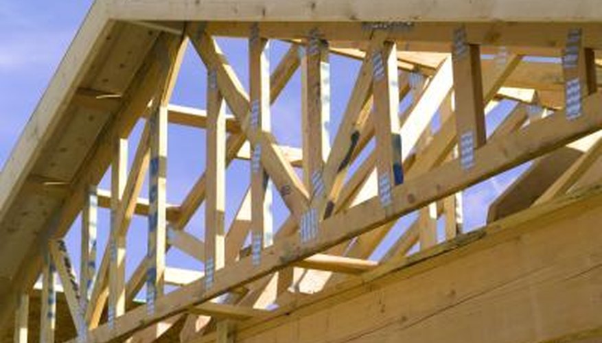 Joists and rafters are components used in roof construction.