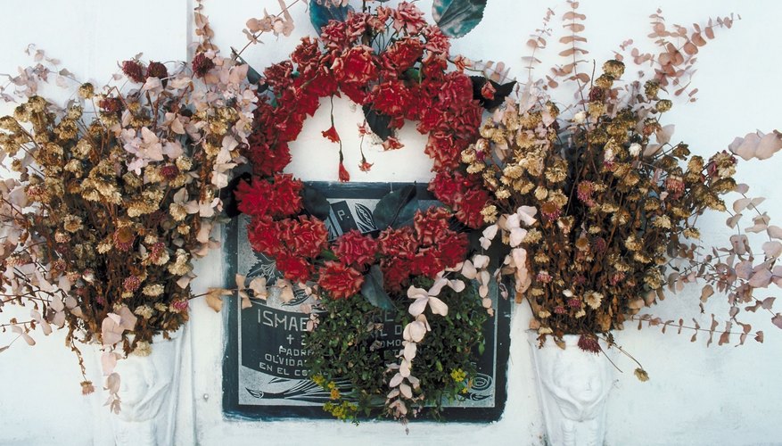 A graveside wreath.