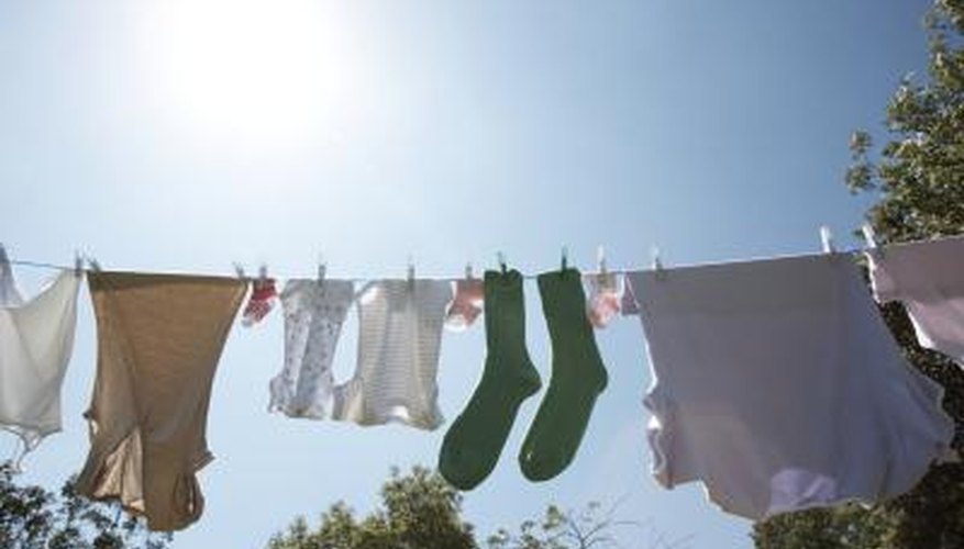 Line-drying laundry saves energy.