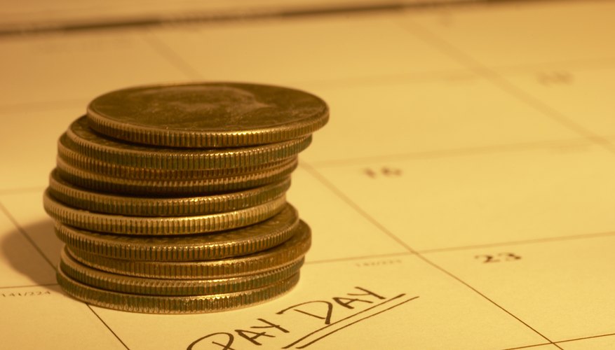 payday marked on calendar