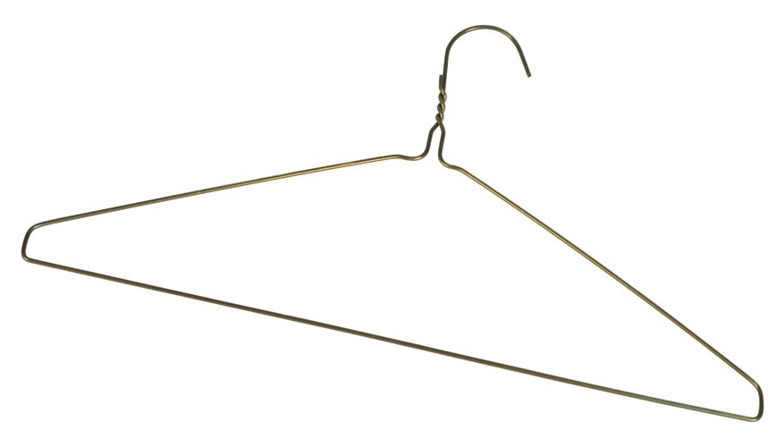 A simple clothes hanger will help display a hanging book report.