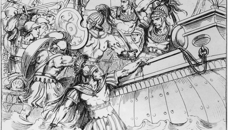 At Marathon, Greek hoplites pursued the defeated Persians back to their ships.