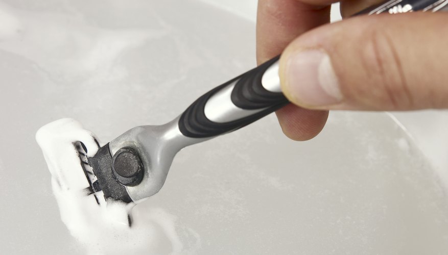 Rinse the blade frequently to get a smooth shave.