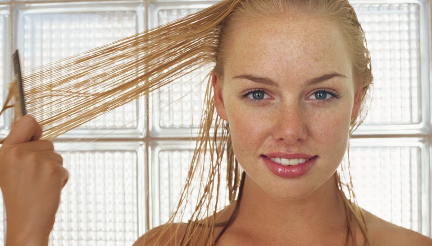 Wet hair can quickly transform into sleek locks.