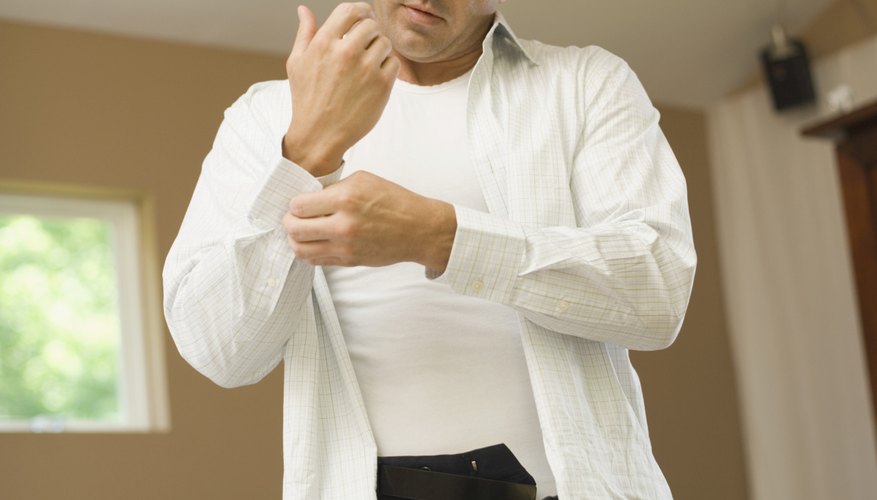 White cotton undershirts help protect your shirt from deodorant stains.
