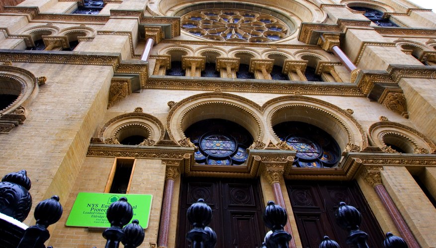 The historic Eldridge Street Synagogue in New York is a National Historic Landmark.