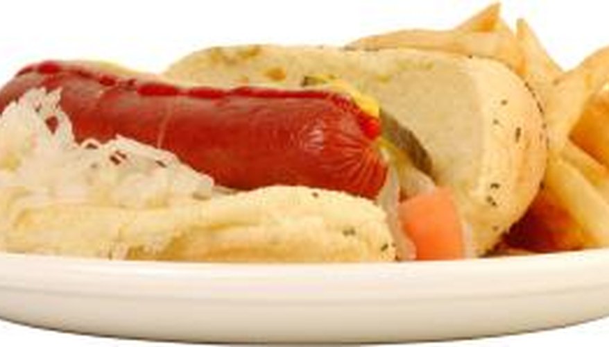 Sauerkraut is often served with hot dogs and sausage.