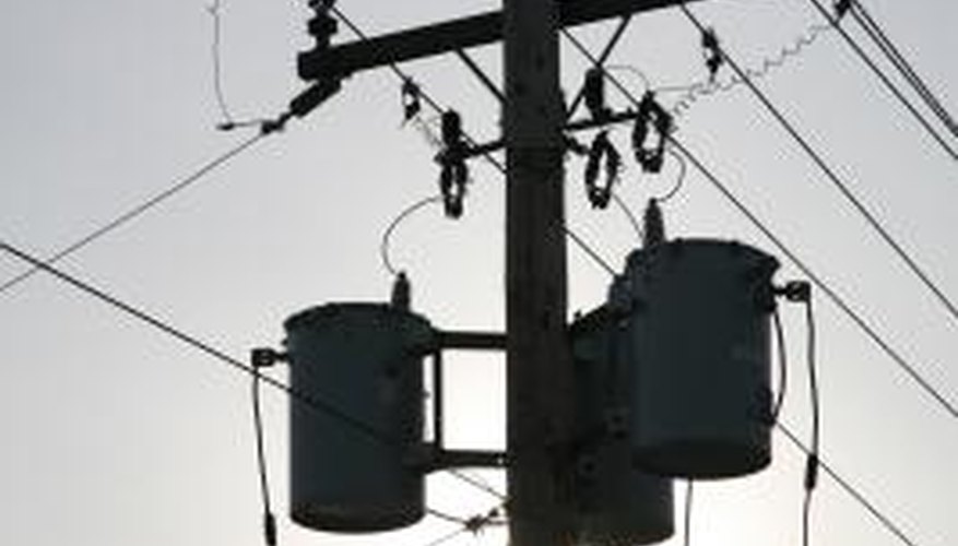 Telegraph poles are part of the electrical distribution system.