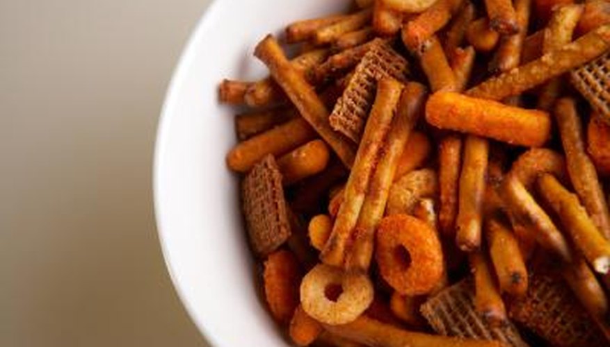 Chex Mix contains a variety of tasty treats in one bowl.