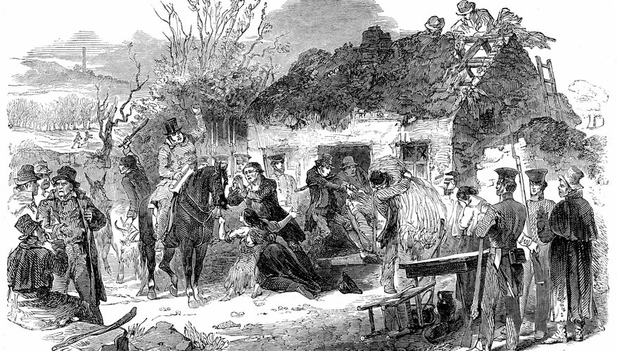 Evicted from their homes during the Great Famine, many Irish sought shelter in the U.S.