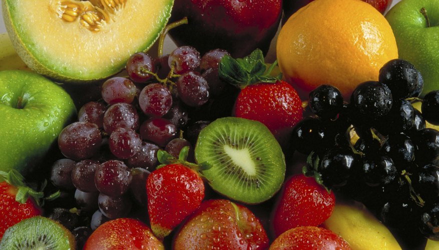 Colores brillantes de frutas.