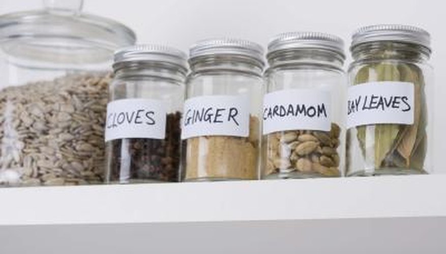 Jars can be reused to store spices.