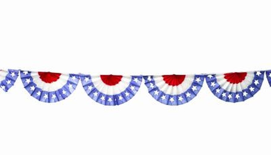 Bunting is often used for July Fourth celebrations.