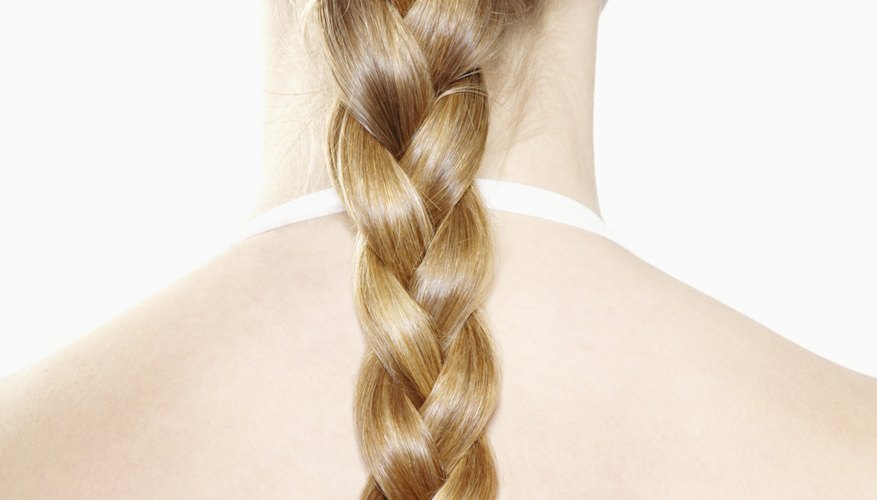 Donated hair should be in a braid or ponytail.