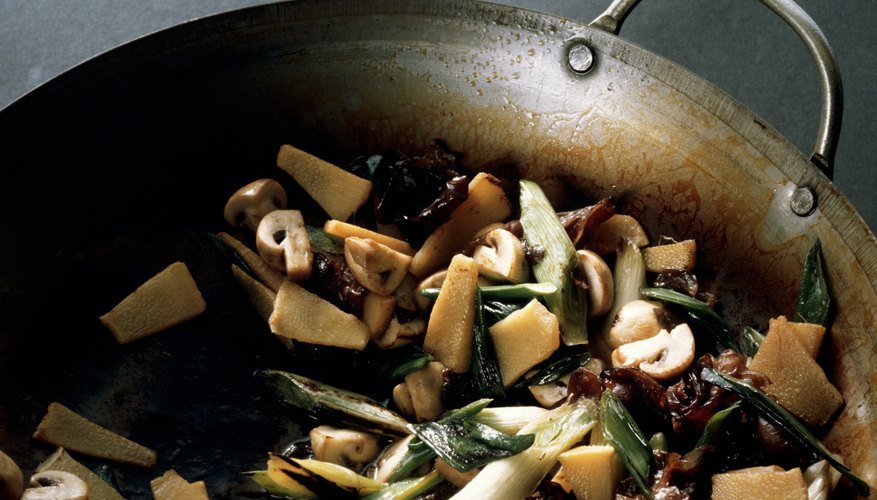 Vegetables in a wok