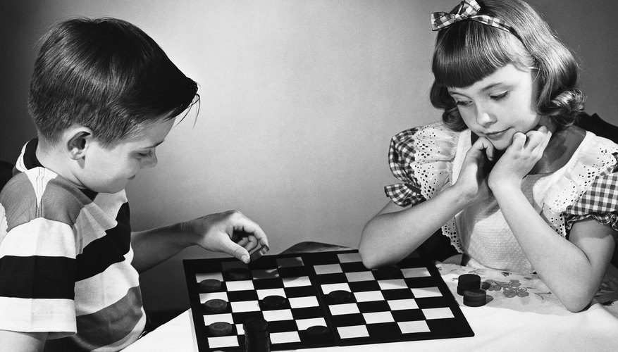 Simple games could entertain children for hours in the 1950s.