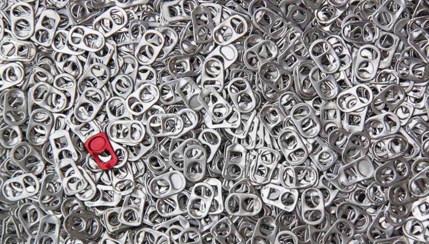 Aluminum can tabs are recycled for scrap value by some non-profit organizations.