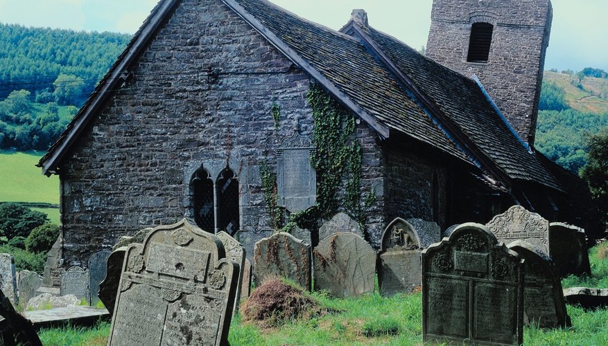 Most of the dead were buried on church grounds in the Elizabethan era.