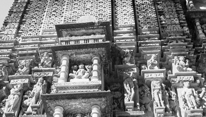 Jainist temple art depicts jinas, champions who are liberated from reincarnation.