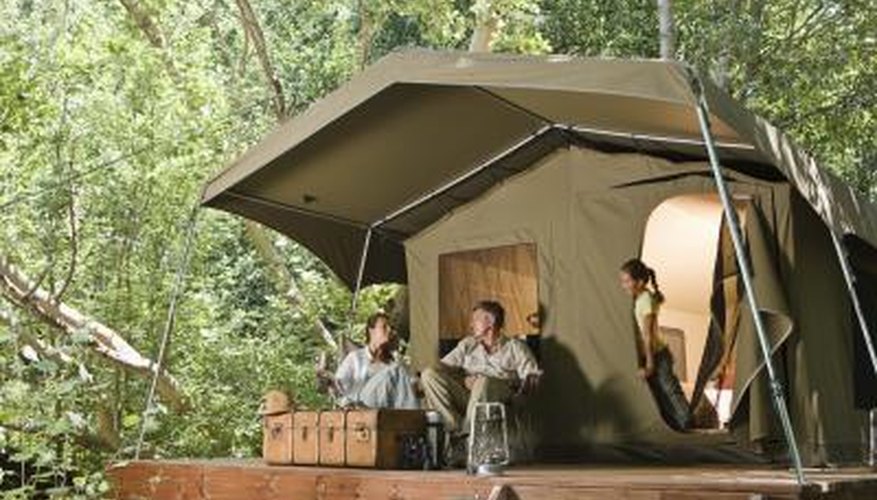 Tents are one of the many items made from canvas.
