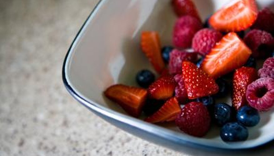 Steam fresh fruit to make baby food.