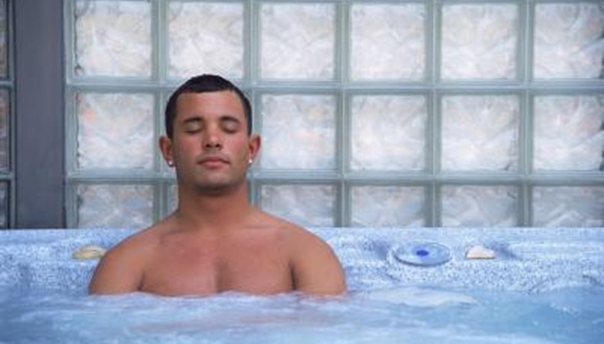 Chlorine levels in a hot tub should be at levels similar to what are found in swimming pools.