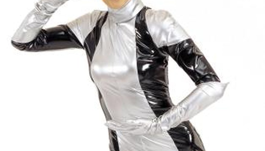 Latex can be used to make a form fitting, often shiny costume.