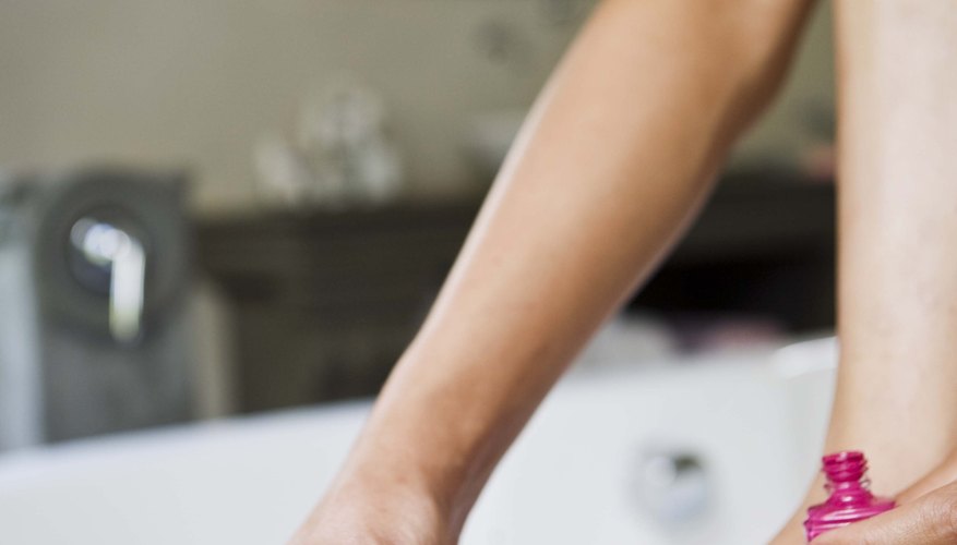 When you're new to nail art, keep the design for your toes simple.