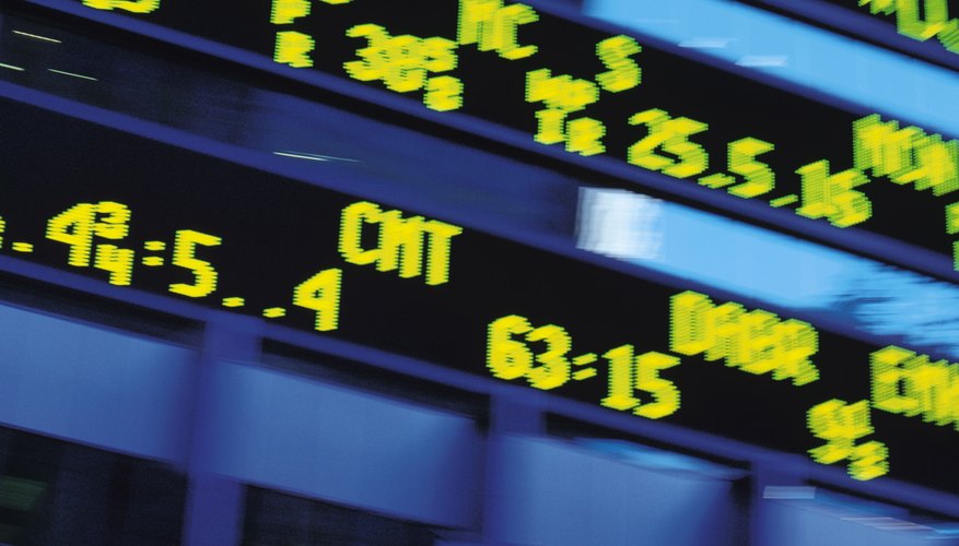 Ticker symbols identify securities available for trade.
