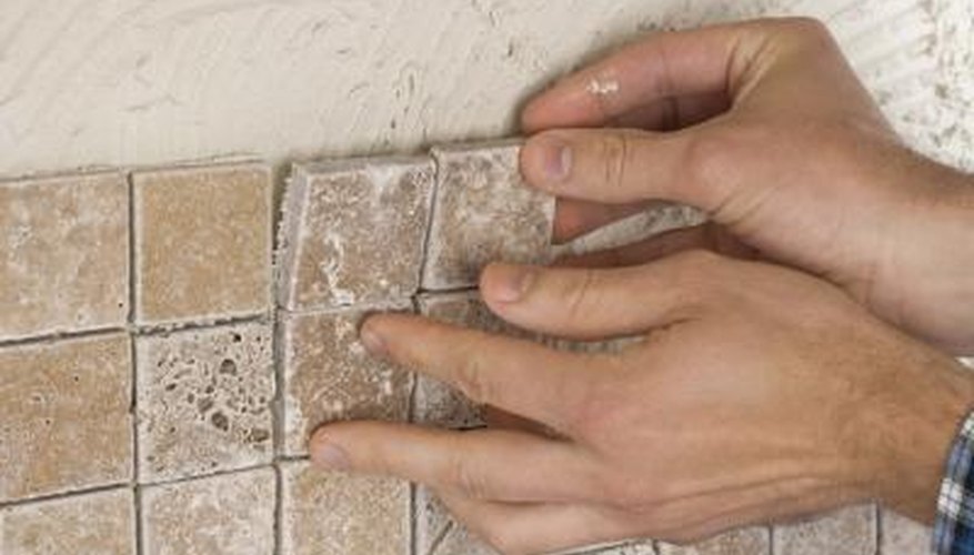 Grout fills the joints between tiles.