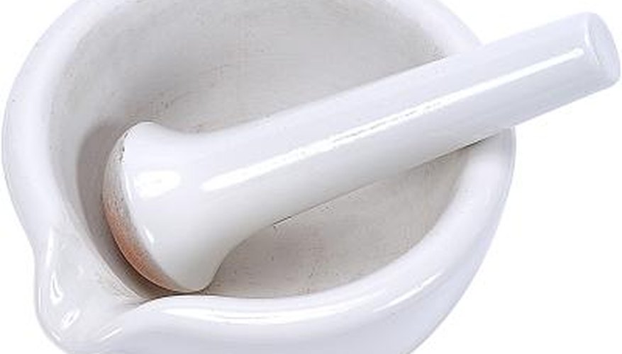 This porcelain mortar and pestle are best used for drugs, but not sauces.