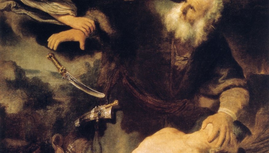 Abraham proved his faith in God by agreeing to sacrifice his son.