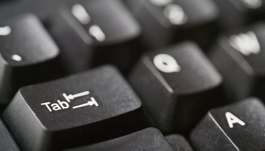 The tab key moves the cursor to adjacent cells in Excel.
