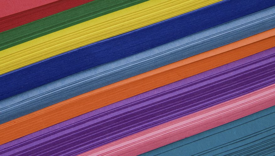 Assortment of brightly colored construction paper