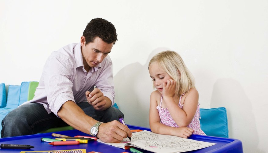 Teacher with preschool student