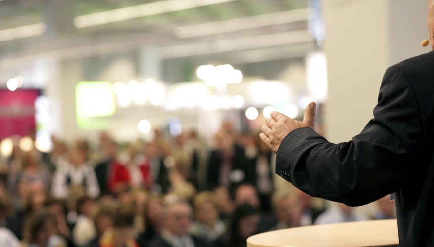 Man giving speech
