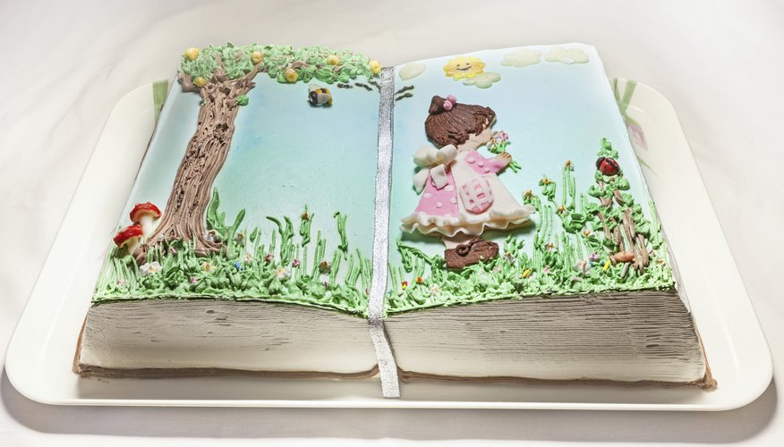 Cake shaped like a book