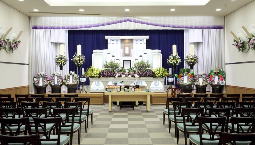 A wake may be held at a funeral home.