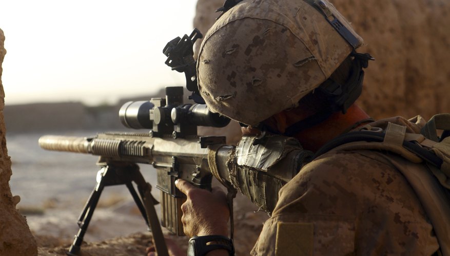 Recon Marine looking through a scope