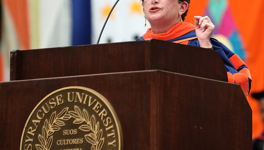 Chancellor of Syracuse University at commencement ceremony in 2012