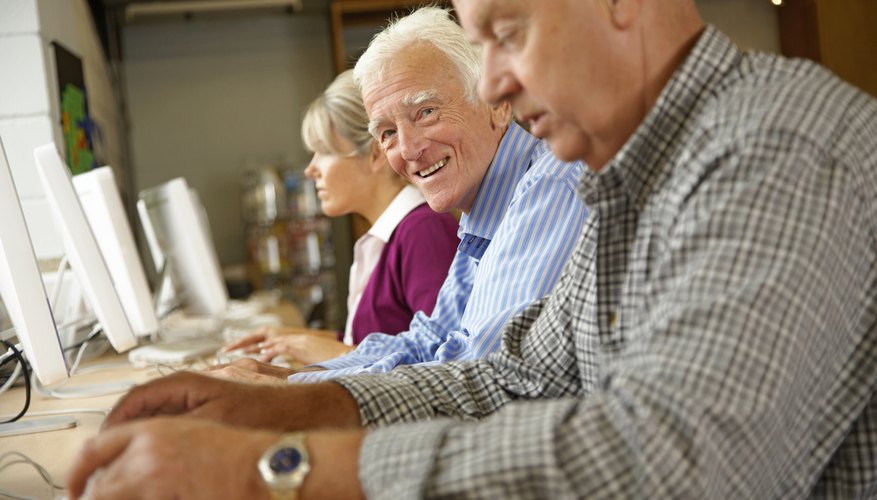 Seniors in computer classroom